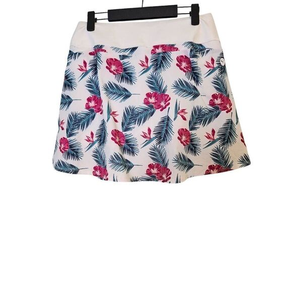Puma white skort with leaf and flower print. Size M. - Picture 3 of 6